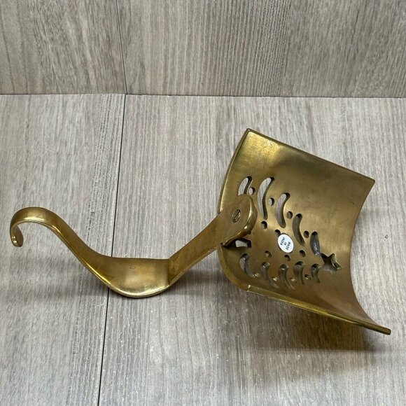 Vintage Pair Metal Brass Tree Christmas Stocking Hanger Hook Holiday Decor Gold - Picture 10 of 11